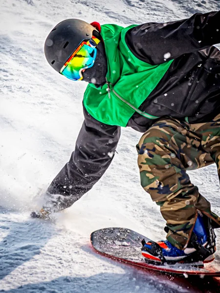 Snowboarder Bei Einem Trick Hang — Stockfoto