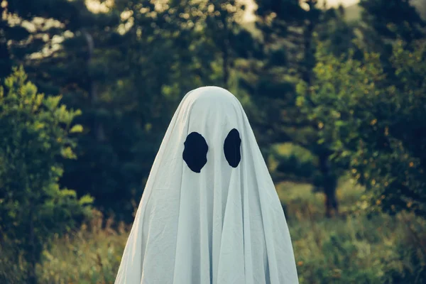 In costume of ghost. — Stock Photo, Image