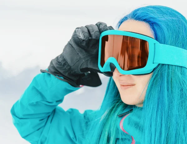 Wintersportlerin. — Stockfoto