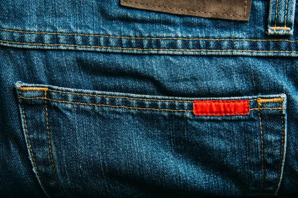 Pocket of jeans closeup. — Stock Photo, Image