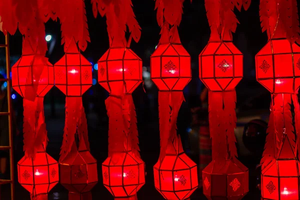 Lumière abstrait circulaire fond bokeh, Loy Krathong festival o — Photo