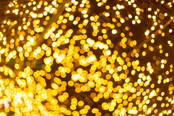 Giallo Luce colorata Astratto bokeh circolare dell'albero di Natale — Foto Stock