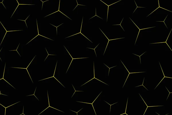 Triangle jaune abstrait décorer dans le modèle sur fond noir . — Image vectorielle