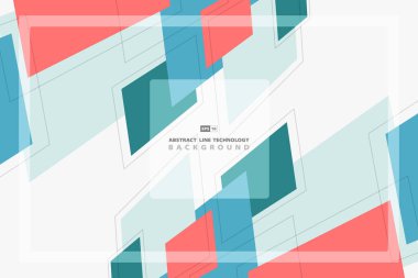 Abstract pastel geometric colorful pattern design background. 