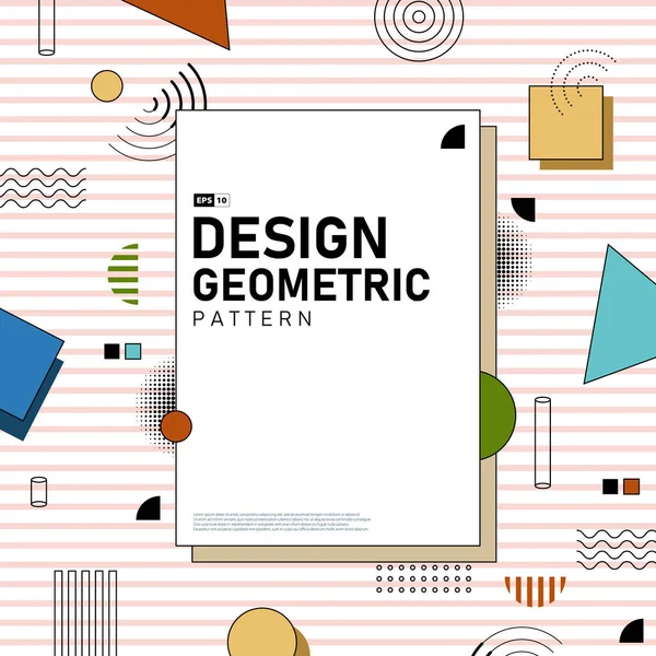 Abstraktes Cover Design Mit Geometrischen Mustern Als Hintergrund Verwendung Für — Stockvektor