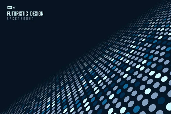 Abstrakte Blaue Punkte Partikelmuster Design Hintergrund Der Technologie Verwendung Für — Stockvektor