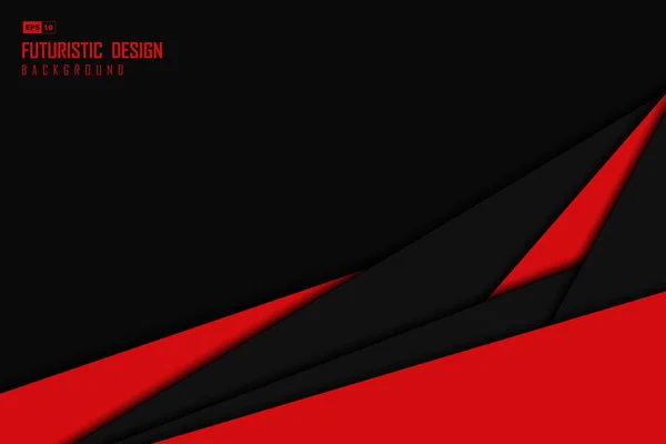 Abstrakte Schwarz Rote Technik Vorlage Design Artwork Hintergrund Verwendung Für — Stockvektor