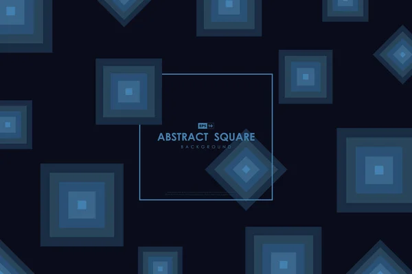 Abstrait Bleu Motif Carré Minimal Illustration Poster Design Fond Utilisez — Image vectorielle