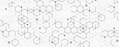 Blok zinciri teknolojisi sanat arka planının soyut geniş sunumu. Reklam, poster, şablon tasarımı, kapak, yıllık rapor için kullan. Resim vektörü eps10