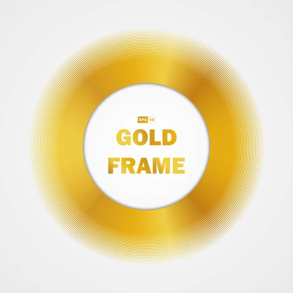 Quadro Círculo Dourado Abstrato Fundo Elemento Design Gradiente Brilho Use —  Vetores de Stock