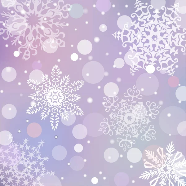 Jul snöflingor vektor bakgrund — Stock vektor