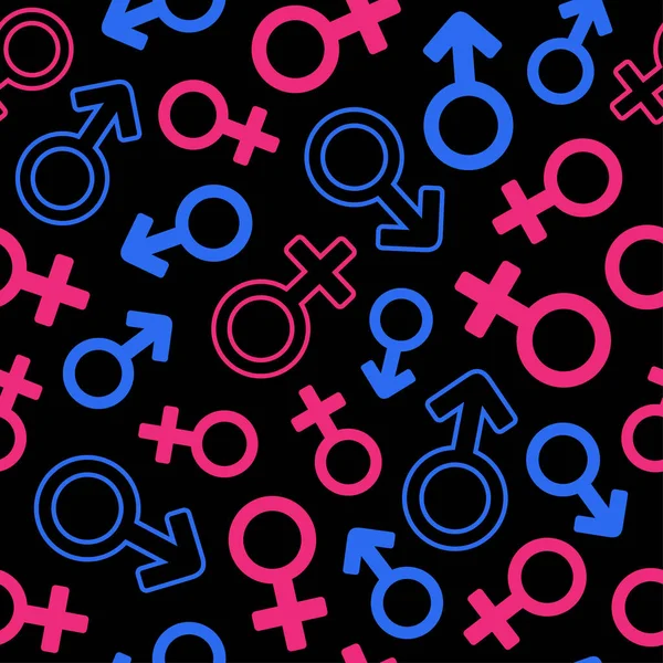 Gender signs seamless pattern — Stock Vector