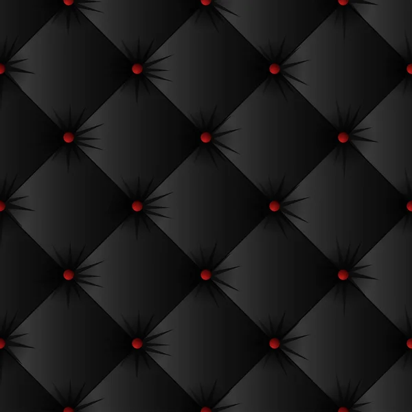 Schwarze Polsterstruktur nahtloses Muster — Stockvektor