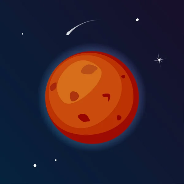 Vektorové ilustrace planety Mars Royalty Free Stock Ilustrace