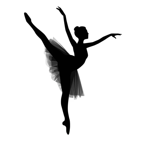 Ballerina on white background — Stock Vector