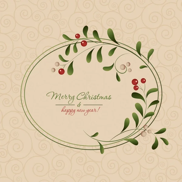 Christmas card with a frame — Stock Vector