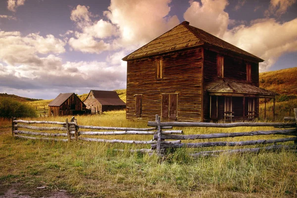 Abandonado Farmstead Last Dollar Road Colorado Mountains — Fotografia de Stock