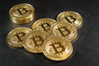 Yüksek sınıf kavramı içinde altın bitcoins