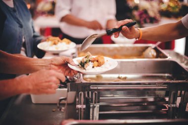 Feeding the poor to hands of a beggar, Poverty concept