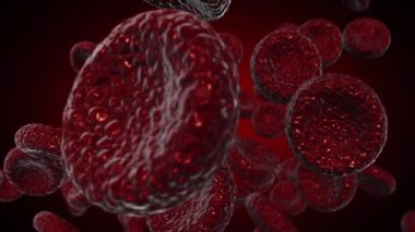 Kırmızı kan hücreleri tıbbi bir illüstrasyon olarak 3 boyutlu bir görüntüdür..