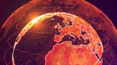 World AI (Yapay Zeka) Küresel Ağ Konsepti. IoT (Nesnelerin İnterneti). ICT (Küresel İletişim Ağı)