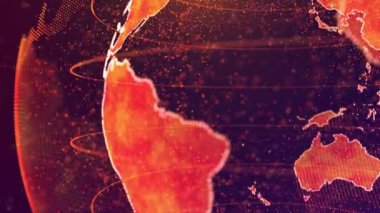 World AI (Yapay Zeka) Küresel Ağ Konsepti. IoT (Nesnelerin İnterneti). ICT (Küresel İletişim Ağı)