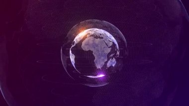 World AI (Yapay Zeka) Küresel Ağ Konsepti. IoT (Nesnelerin İnterneti). ICT (Küresel İletişim Ağı)
