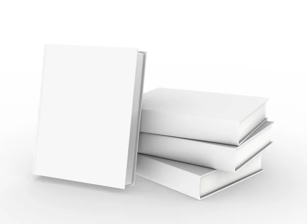 Template Empty Book Mockup Set White Background Rendering — Stock Photo, Image