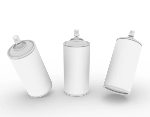 Template Empty Spray Bottle Mockup White Background Rendering — 스톡 사진