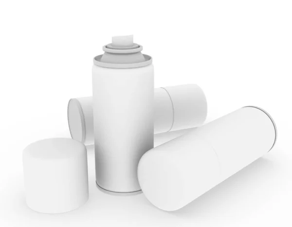 Template Empty Spray Bottle Mockup White Background Rendering — ストック写真