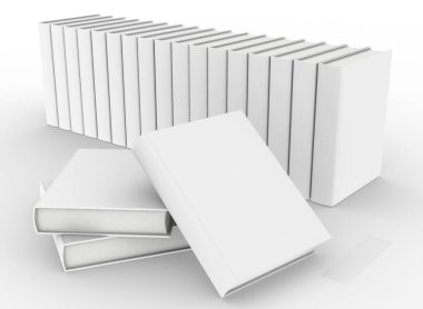 şablon boş kitap düzenleme beyaz arkaplan, 3d görüntüleme