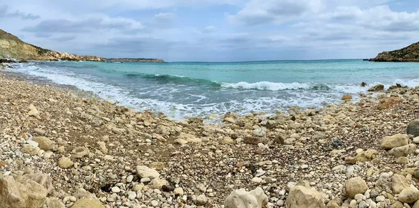Vista panorámica de la bahía de Gneina en la parte norte de Malta — Foto de Stock