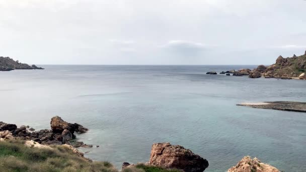 Malta paisajes marinos. Paisajes encantadores de la isla de Malta . — Vídeo de stock