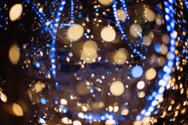 Soyut noel Bokeh ışıkları arka plan.