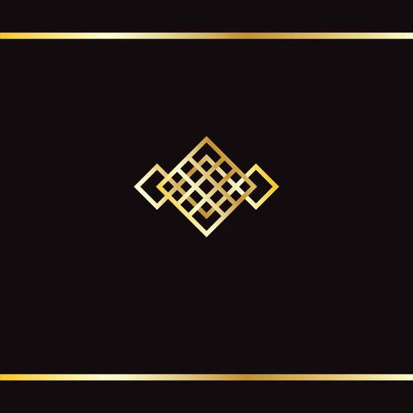 Luxe gouden abstract logo. Model voor vectorlogo-ontwerp. — Stockvector