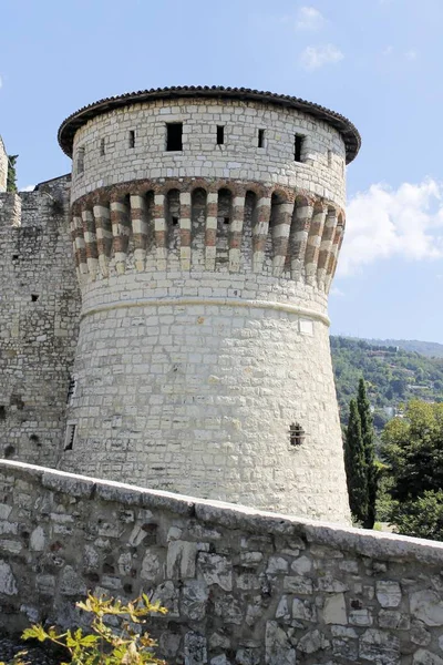 Antico castello di Brescia, città del nord Italia — Foto Stock