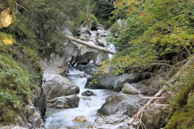 Stanghe, Kuzey İtalya'daki Bolzano yakınındaki Racines bir çatlak aracılığıyla su sel