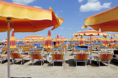 Gatteo plaj İtalya Adriyatik Denizi üzerinde