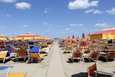 Gatteo plaj İtalya Adriyatik Denizi üzerinde