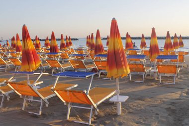 Gatteo plaj İtalya Adriyatik Denizi üzerinde