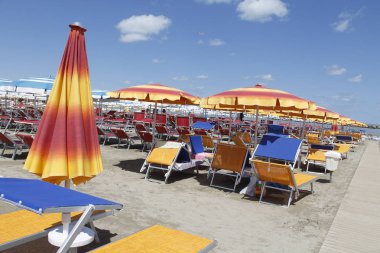 Gatteo plaj İtalya Adriyatik Denizi üzerinde