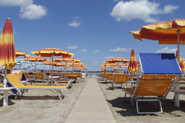 Gatteo plaj İtalya Adriyatik Denizi üzerinde