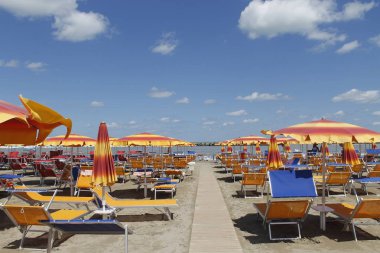 Gatteo plaj İtalya Adriyatik Denizi üzerinde