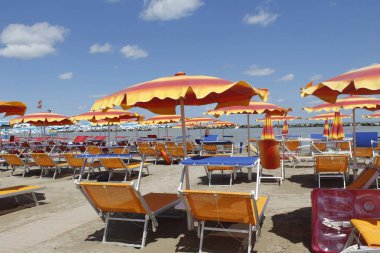 Gatteo plaj İtalya Adriyatik Denizi üzerinde