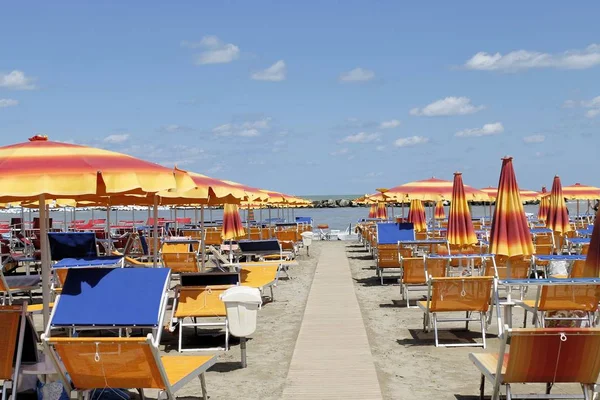 Playa de Gatteo en el mar Adriático en Italia — Foto de Stock
