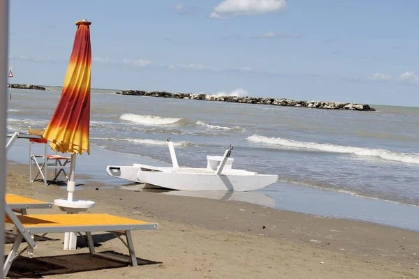 Plage de Gatteo sur la mer Adriatique en Italie — Photo