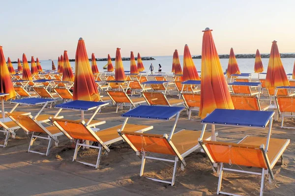 Praia de Gatteo no mar Adriático na Itália — Fotografia de Stock