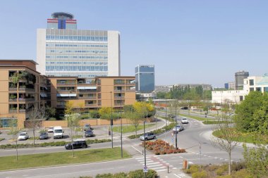 Kuzey İtalya 'daki Brescia' da modern mimari