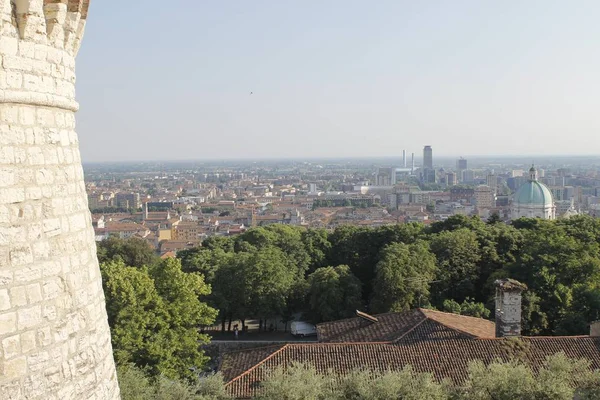 Aerial view of Brescia, city in northern Italy — Stock Photo, Image