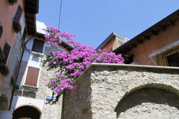 Cecina, piccolo borgo medievale sul lago di Garda nel nord Italia — Foto Stock